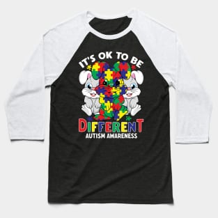 It's OK To Be Different Autism Awareness Puzzle Baseball T-Shirt